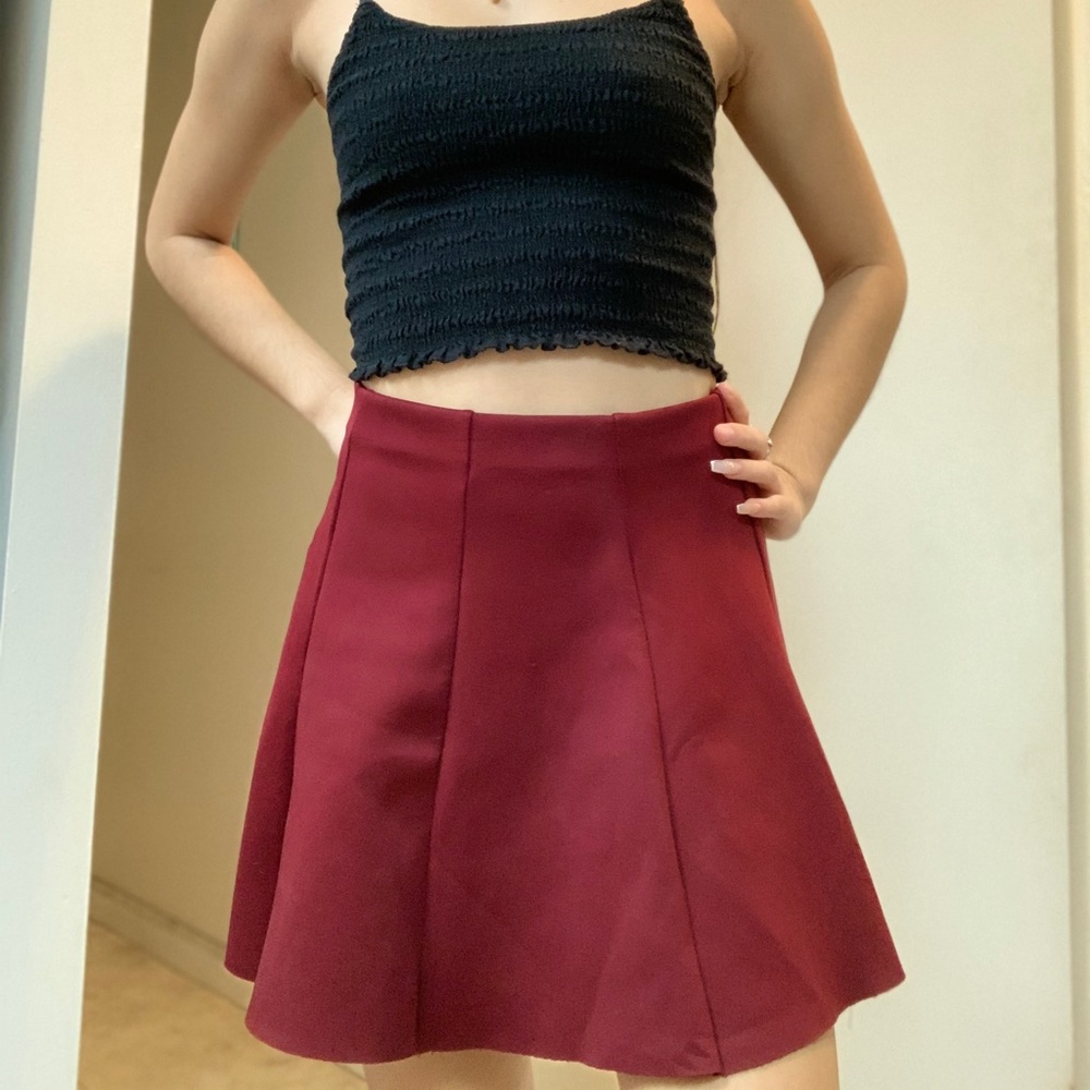 Aeropostale maroon skater skirt - Picture 2 of 5